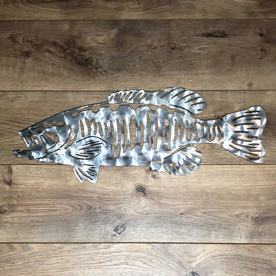 24 Bass Metal Art Wall Hanger Wall Art Wall Hanger Etsy