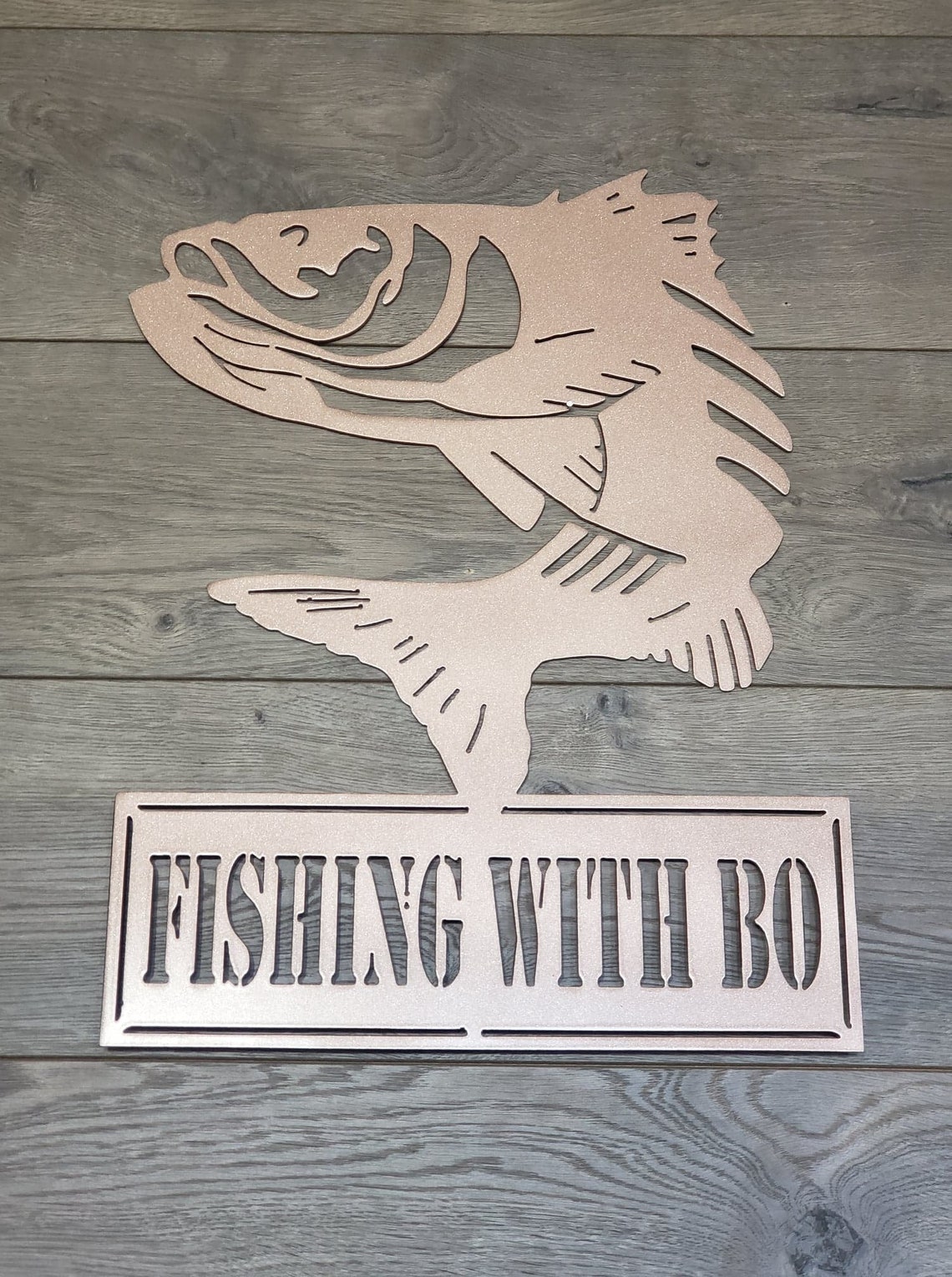 Customized Rockfish Name or Address Hanger Metal Art Front Etsy