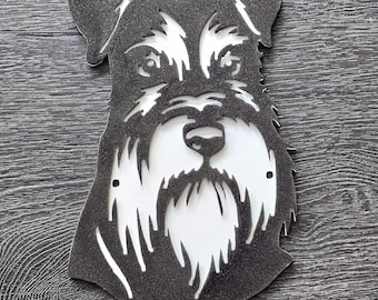 Schnauzer #1 Metal Art (12") | Custom Dog Wall Decor or Gift | Pet Lover Home Accent | Handmade in USA