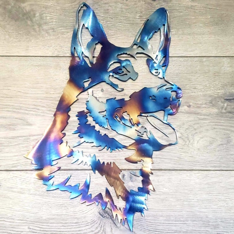 8 German Shepherd Metal Art Wall Hanger Wall Art Etsy