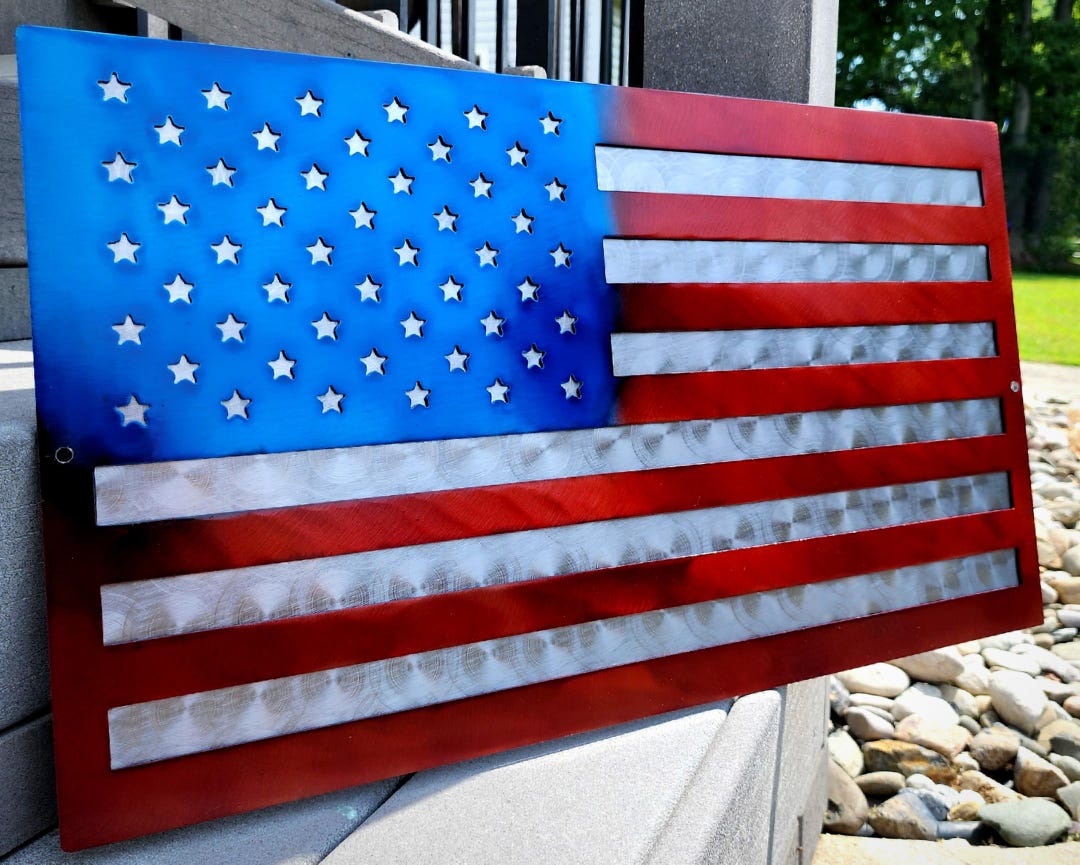 American Flag Metal Art | Patriotic Wall Decor | USA Home Decor ...