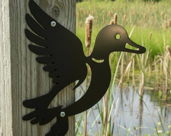 Duck Flying Metal Art (12") | Wall Art | Home Decor | Man Cave | Hunting Sign | Gift | Hunting Lover | Outdoor Sign | Handmade in USA
