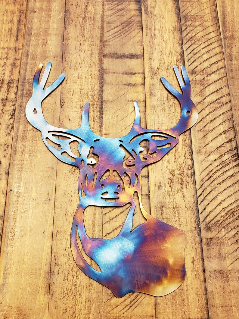 Buck Metal Art Wall Hanger Etsy