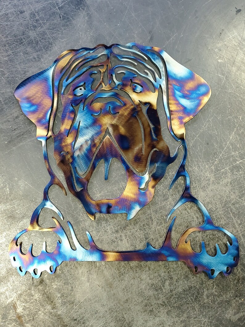 24 Mastiff Metal Art Wall Hanger Wall Art Home Etsy
