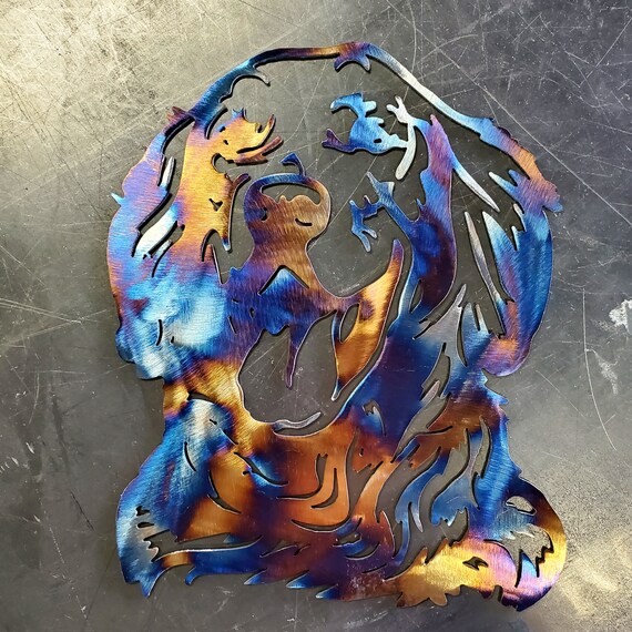 Golden retriever metal art hotsell