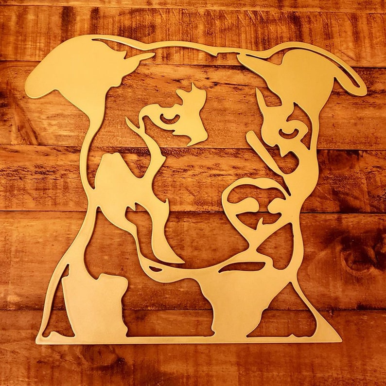 8 Pitbull Metal Art Wall Hanger Wall Art Home Etsy