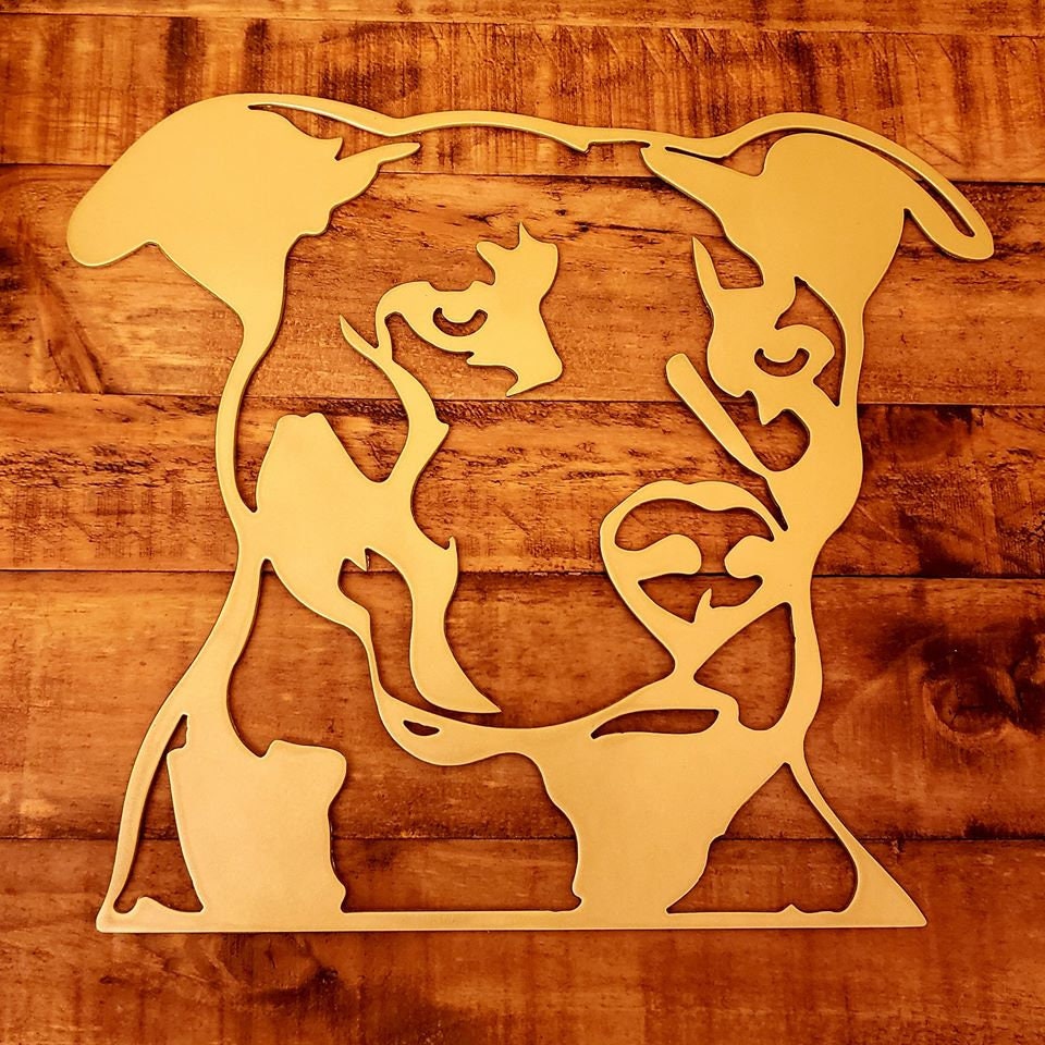 8 Pitbull Metal Art Wall Hanger Wall Art Home Etsy