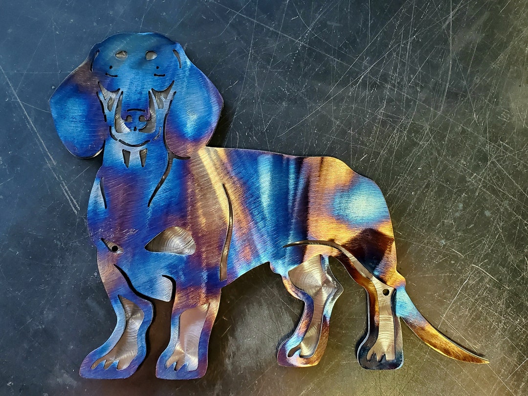 8 Layered Dachshund Metal Art Wall Hanger Wall Art Etsy