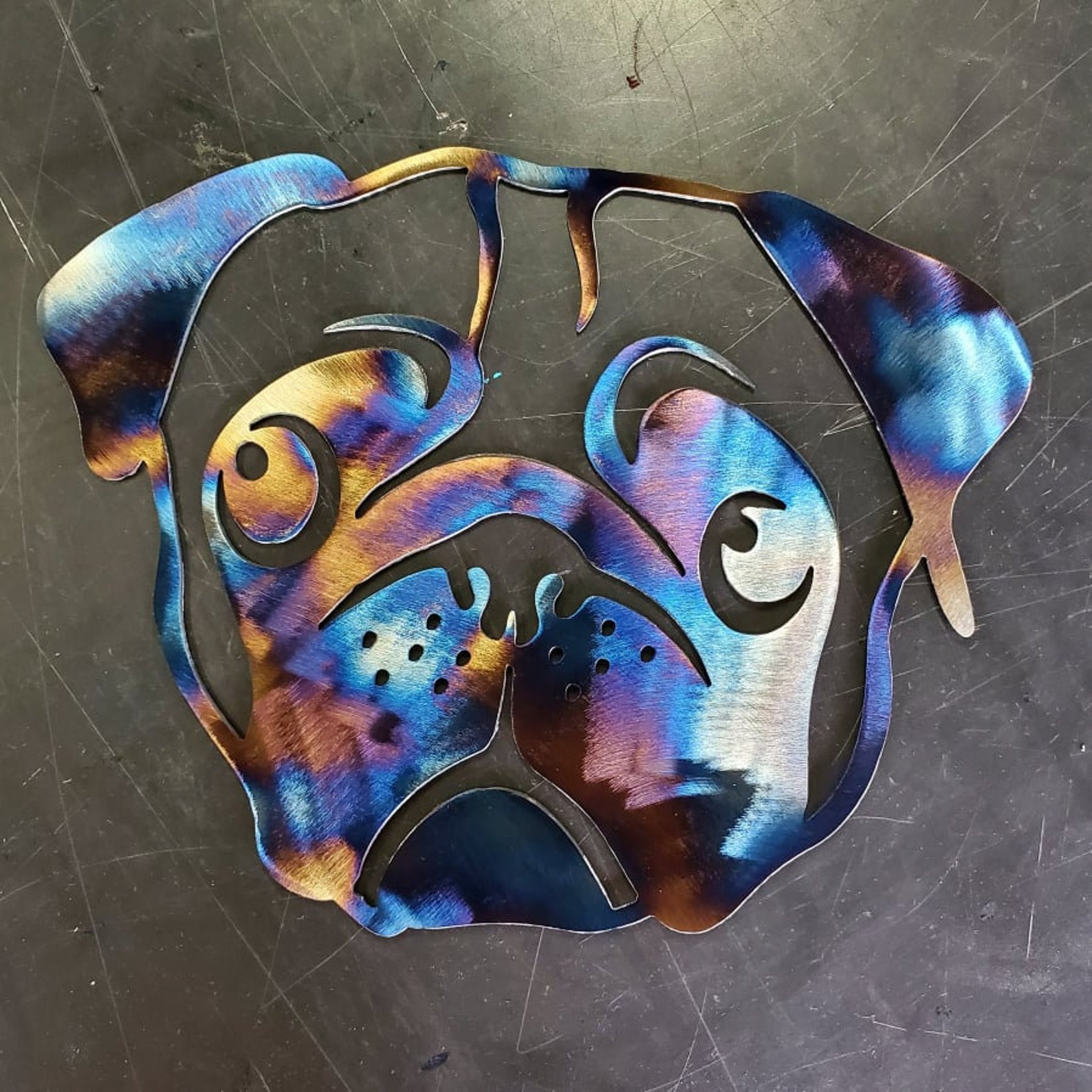 8 Custom Pug Wall Hanger Metal Art Wall Art Home Etsy