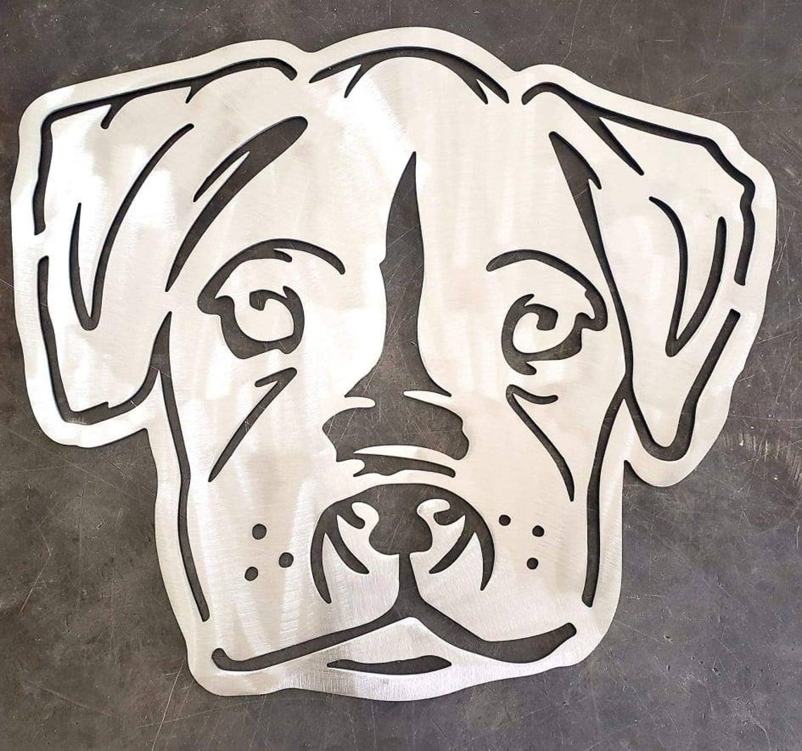 8 Boxer Puppy Metal Art Wall Hanger Wall Art Home Etsy