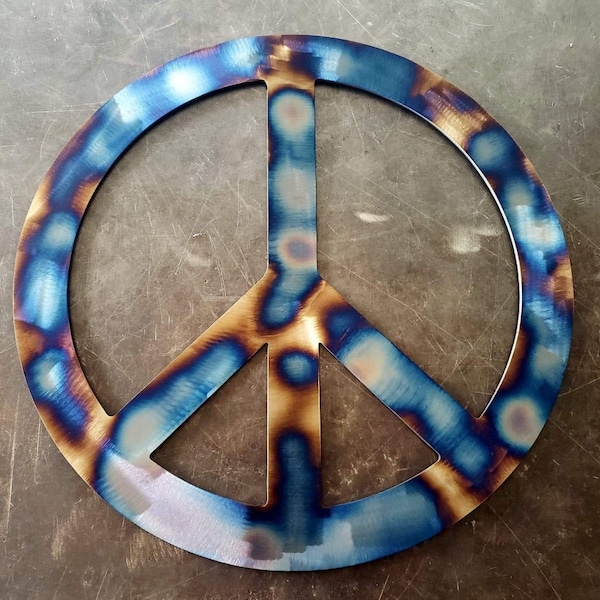 12" & 18" Peace Sign Metal Art |  Wall Hanger | Home Decor | Wall Art | Living Room | Entryway | Hallway | Art Room | Front Door