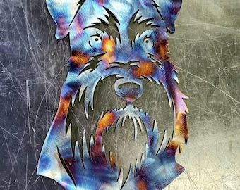 Schnauzer #1 Metal Art (12") | Custom Dog Wall Decor or Gift | Pet Lover Home Accent | Handmade in USA