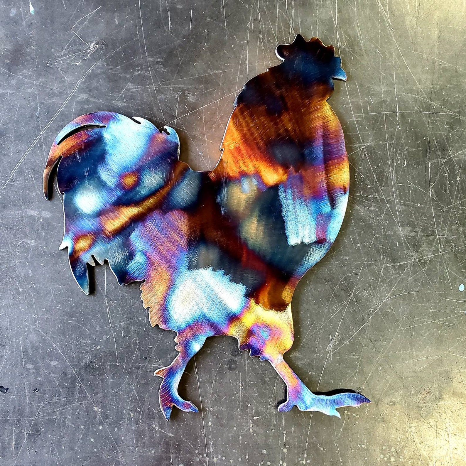 8 Rooster Metal Art Wall Hanger Wall Decor Etsy