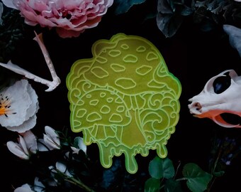 Cottage Gore Keychain Mold Collection Creepy Critters Drippy Mushroom Keychains Cottage Core Keychain Molds Skull Mushroom Design Keychain