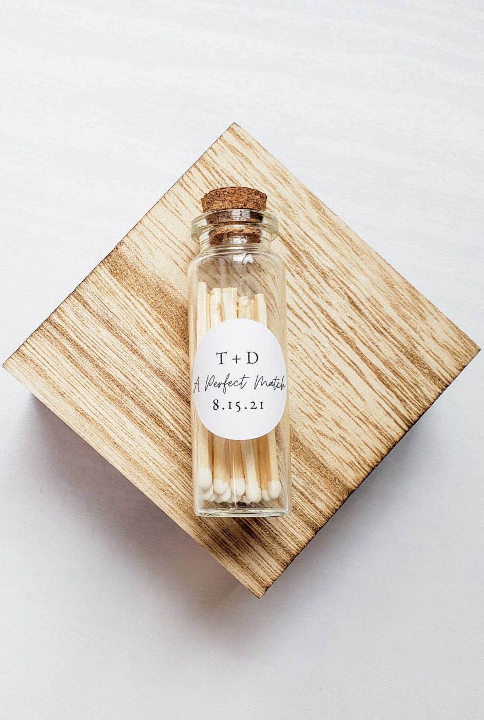 Personalized Fancy Matches Glass Reusable Bottle Matches Etsy