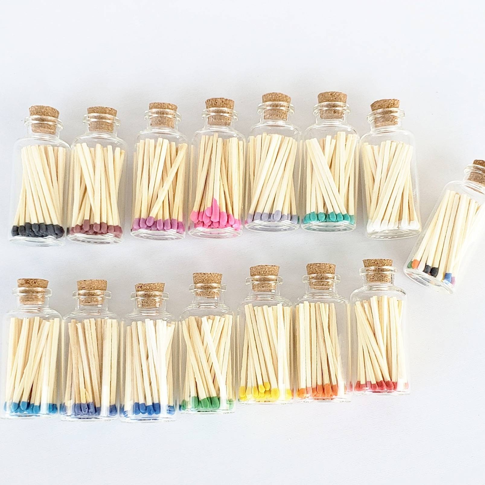 Fancy Matches Glass Reusable Bottle Matches With Strike Etsy