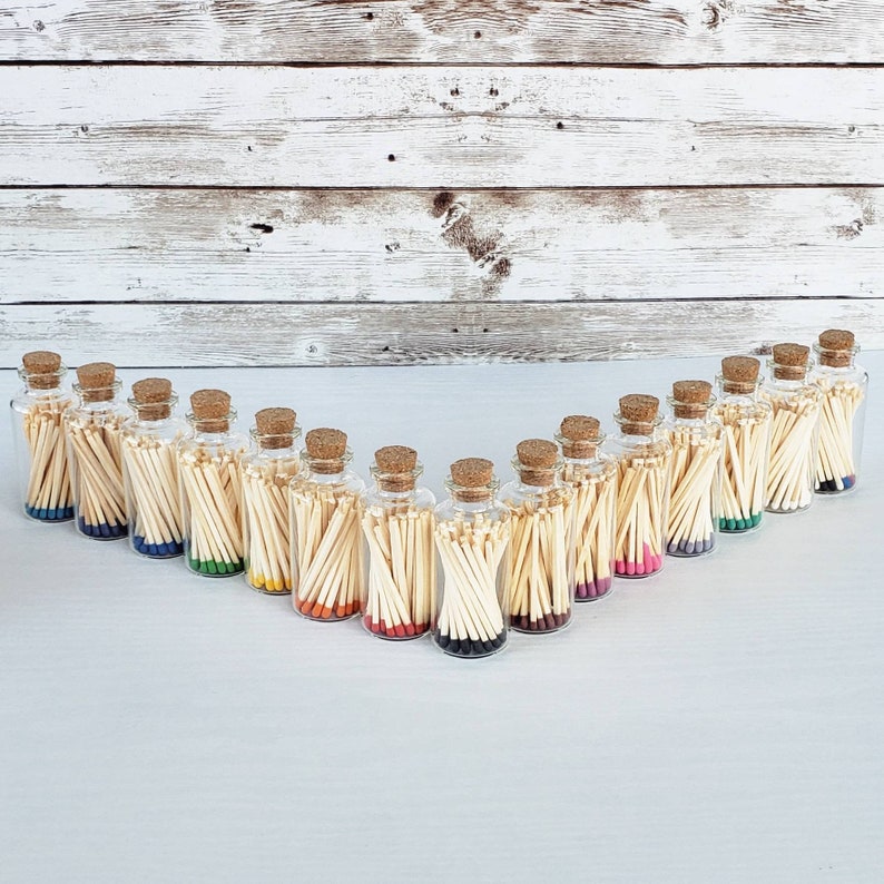 Fancy Matches Glass Reusable Bottle Matches With Strike Etsy