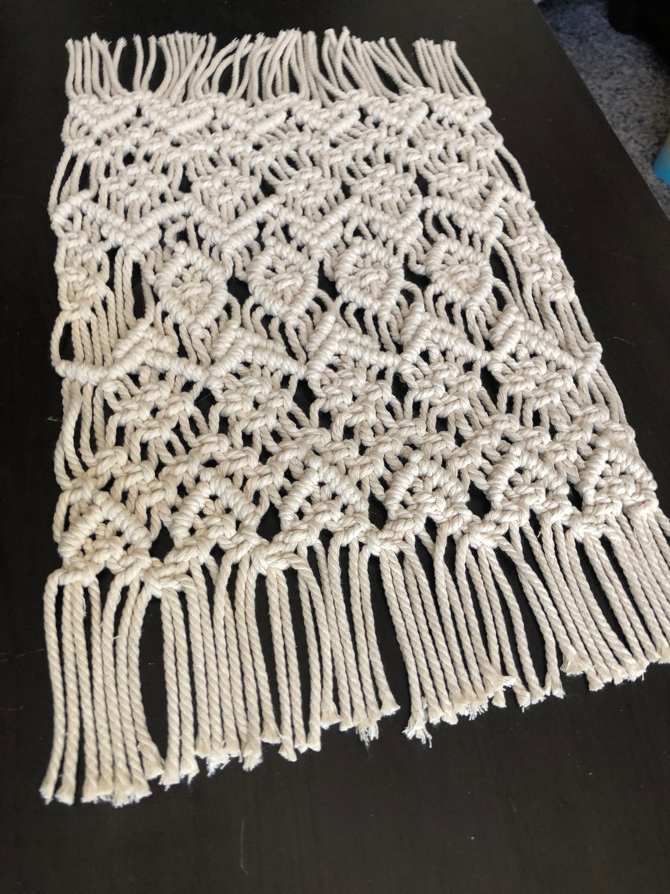 Macrame Placemat // macrame art // boho // modern // dining Etsy