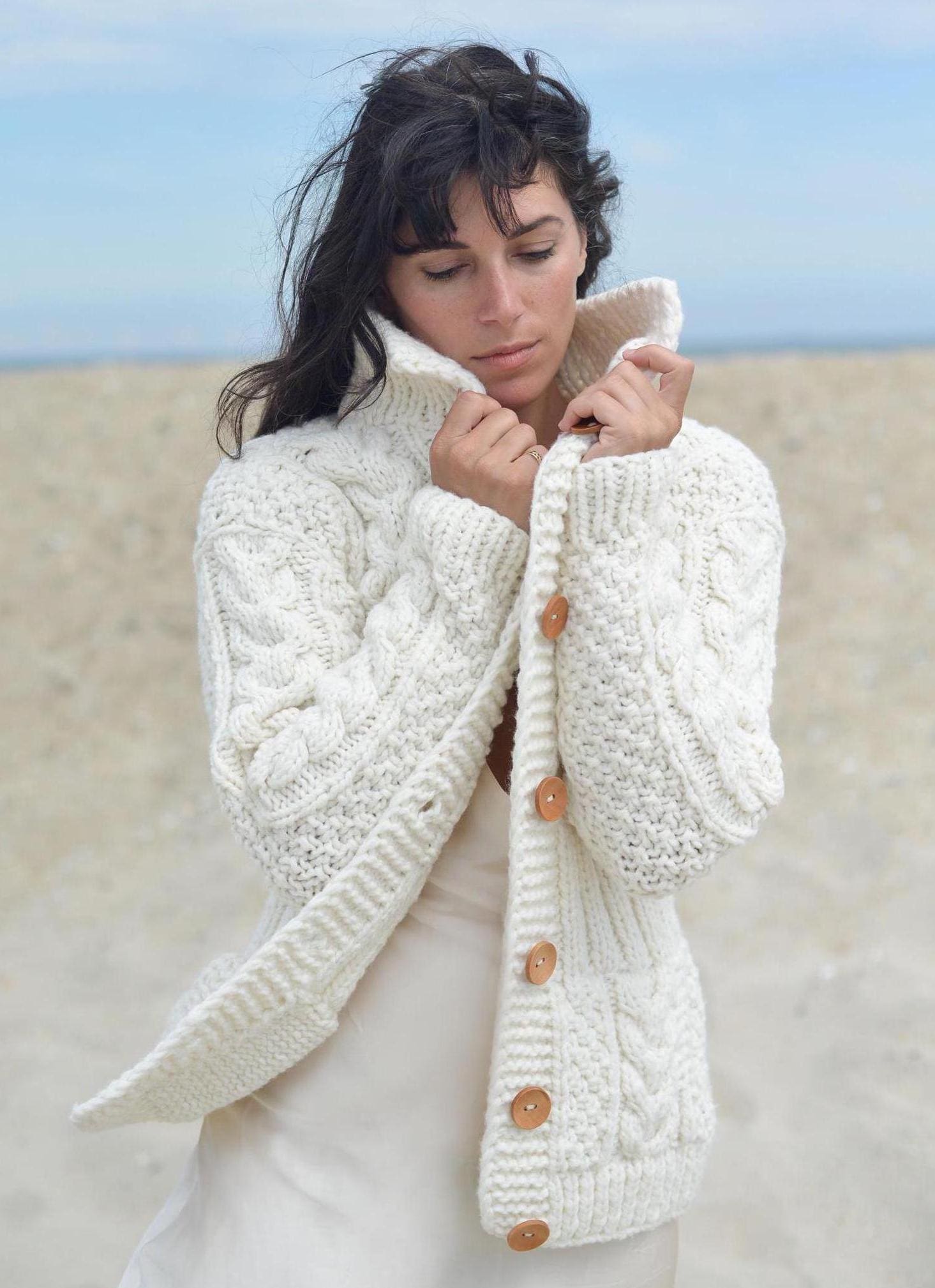 Fisherman Cardigan - Etsy