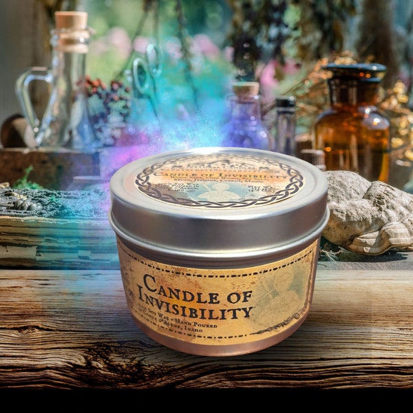 Candle of Invisibility | RPG Candle | Natural Soy Wax | Fantasy | DnD | LOTR|  Scented | Fantasy | Nerd | Gaming Candle | Geek Gift