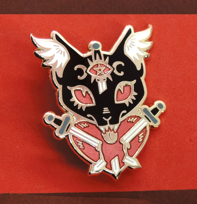 Cat of Swords Hard Enamel Pin & Variant image 3