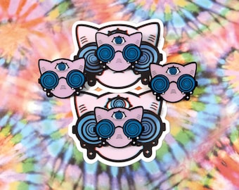 Mew Tripping Out Enamel Pin, Soft Enamel w Epoxy, Limited Edition, Mew Pin