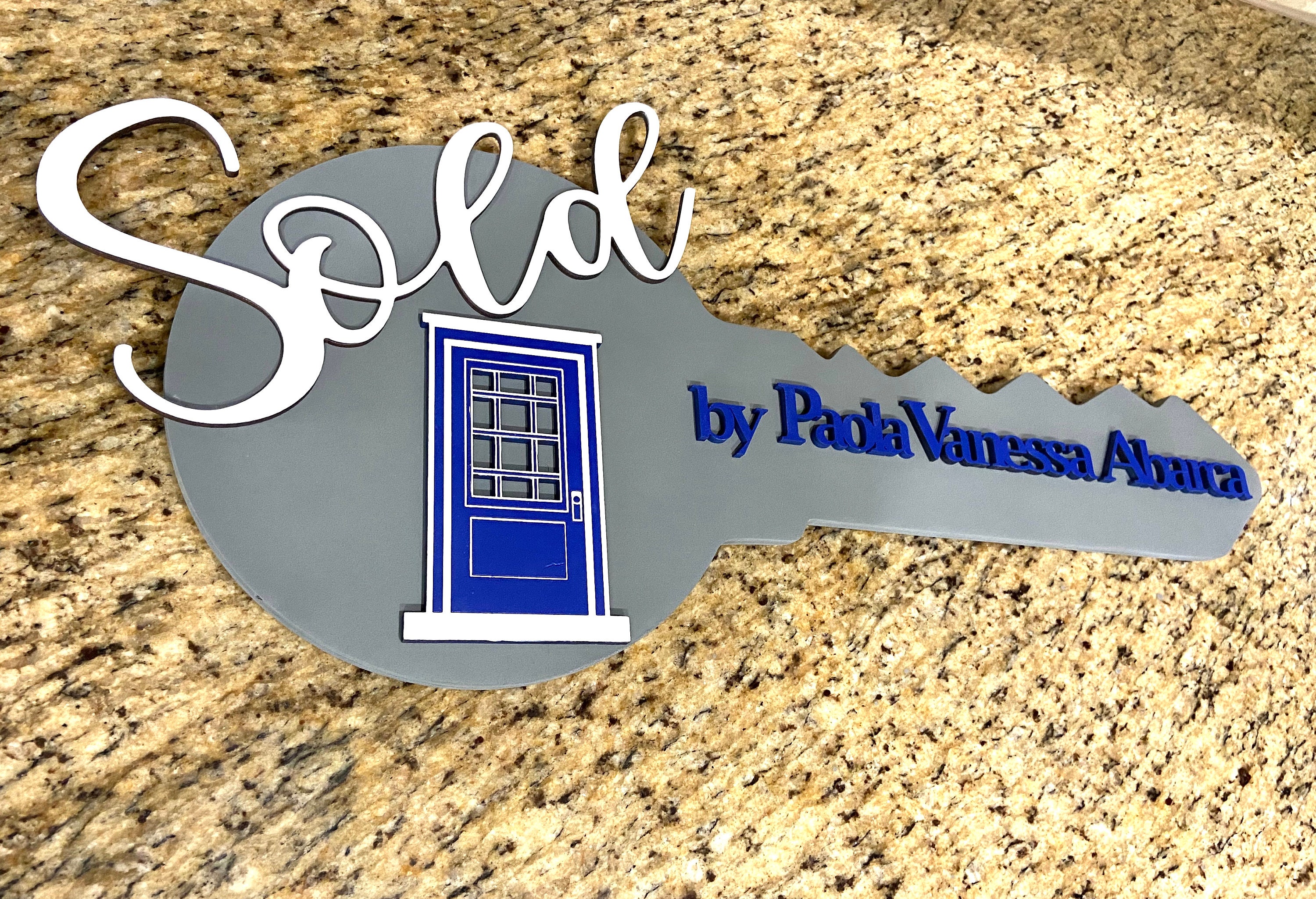 Realtor Sold Key Sign Key Shape Sold Sign Realtor Key Photo - Etsy UK