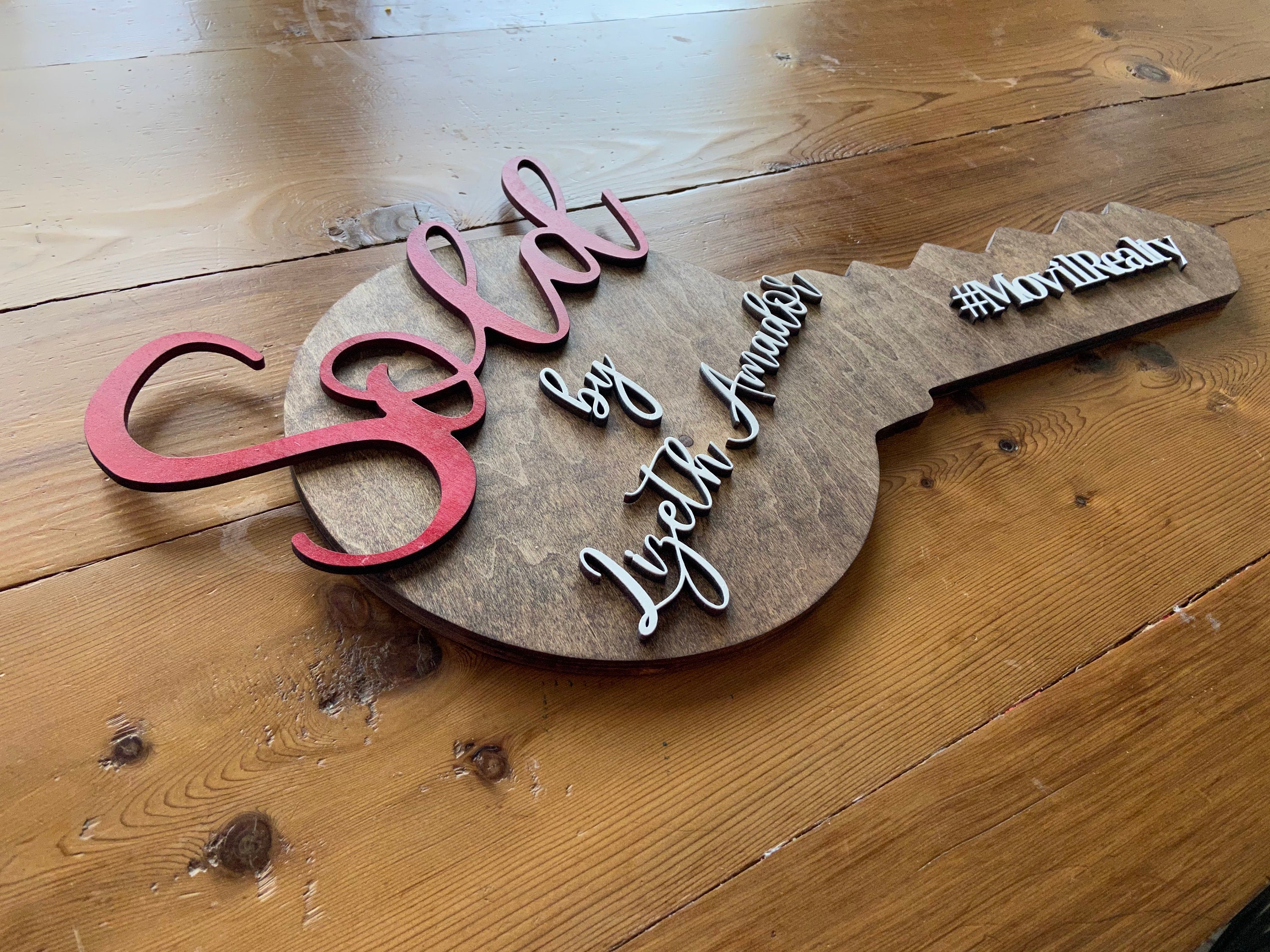 Realtor Sold Key Sign Key Shape Sold Sign Realtor Key Photo - Etsy