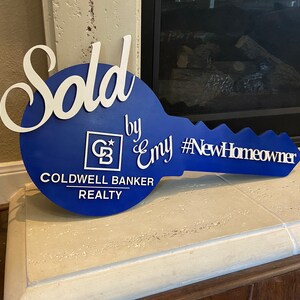 Realtor Sold Key Sign Key Shape Sold Sign Realtor Key Photo - Etsy