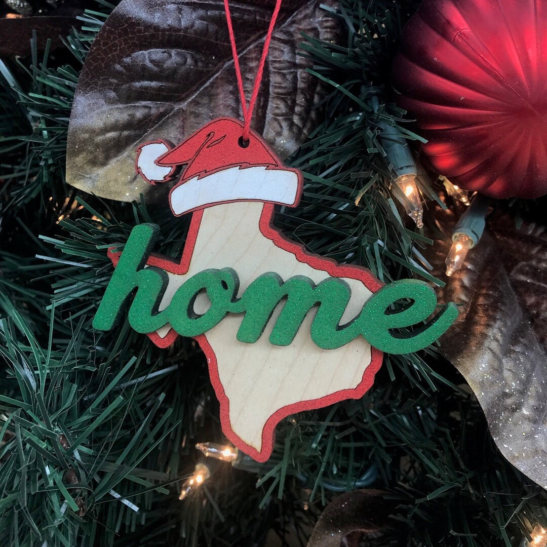 Home Texas Santa Christmas Ornament - Etsy