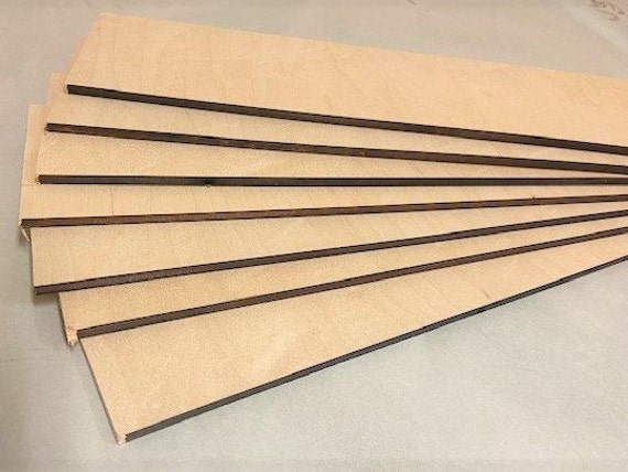 Laser Ready Wood, Maple, Wood for Laser, Craft Wood, FINISHED Maple 1/4 6mm  MDF Core 2-sided Hardwood Plywood Veneer, Pre-cut Laser Wood 