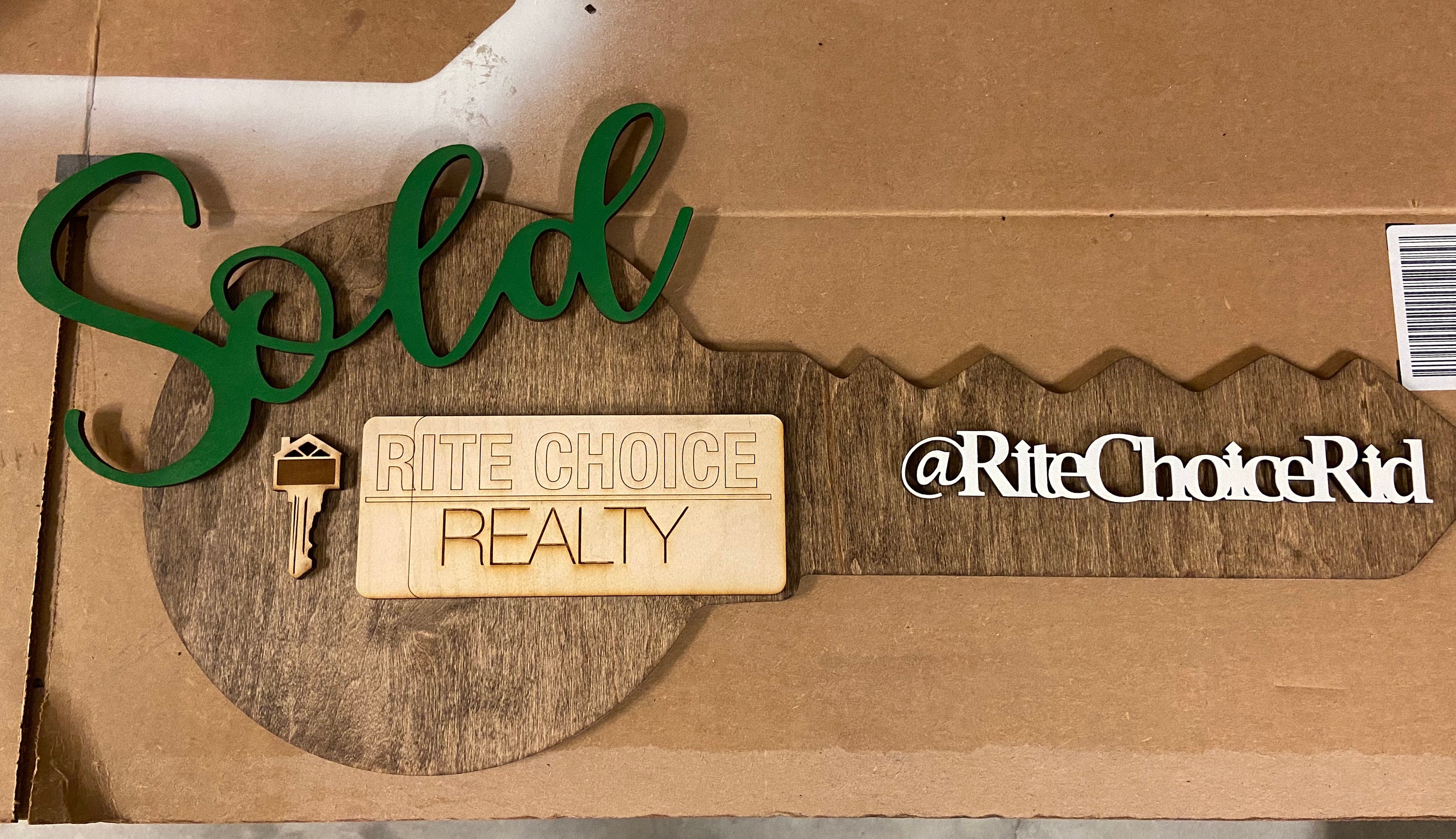 Realtor Sold Key Sign Key Shape Sign Realtor Key Photo Prop Etsy