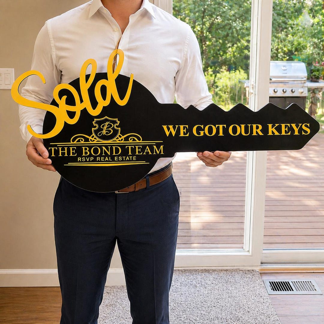Sold Key Custom Realtor Sold Key Sign Personalized Real Estate Marketing for ...