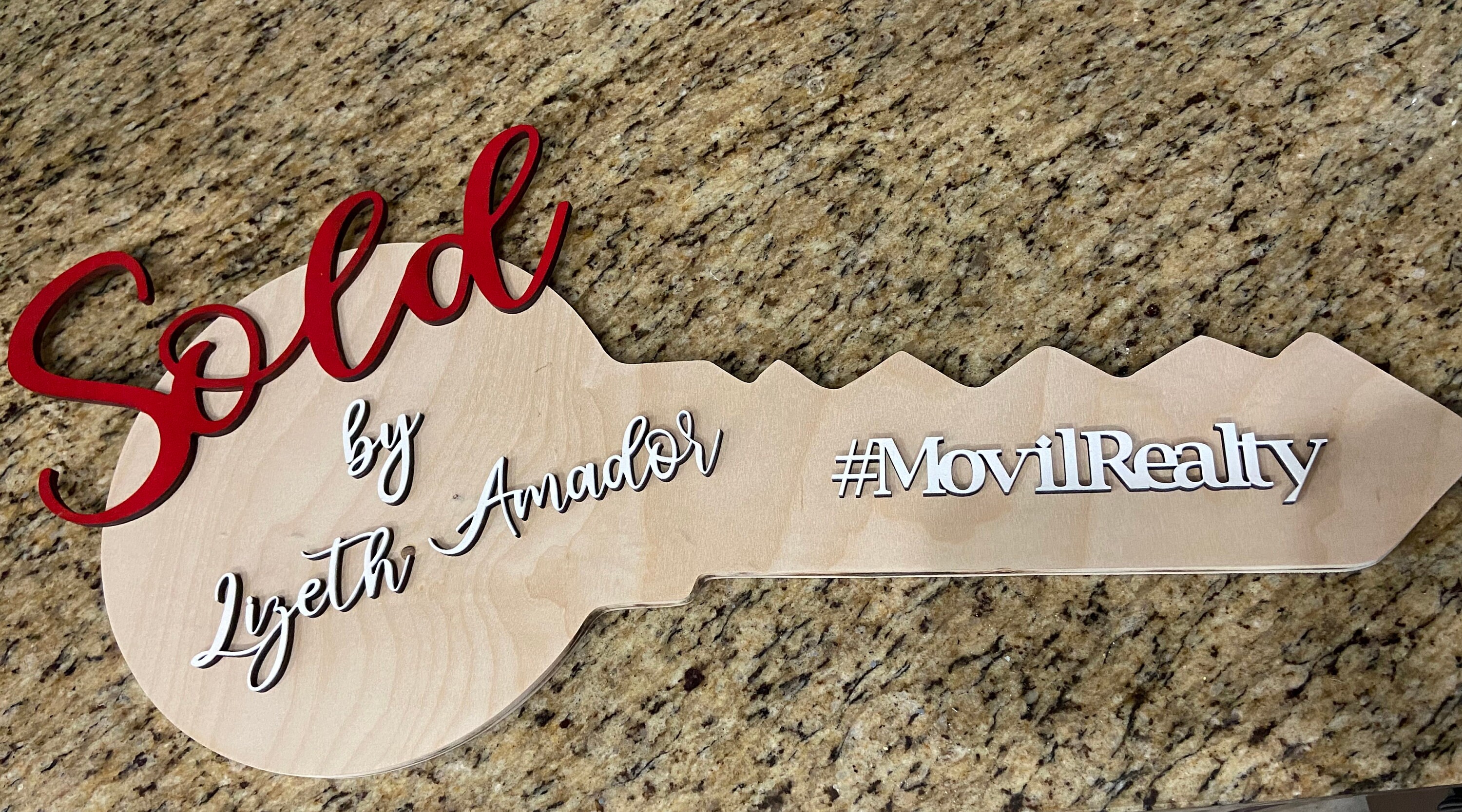 Realtor Sold Key Sign Key Shape Sold Sign Realtor Key Photo - Etsy