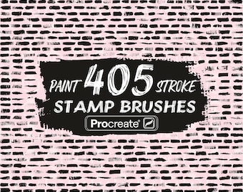 Paint Brush Strokes Procreate Stamp Brushes, Grunge Procreate Stamps, Distressed paint strokes Brushset for iPad