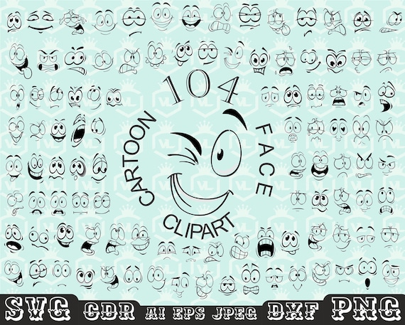 Emotion Faces Clipart Emoji Faces Cartoon Faces Svg Feeling - Etsy Emotion Faces Clipart Emoji Faces Cartoon Faces Svg Feeling - Etsy