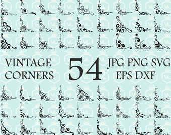 54 imágenes prediseñadas de esquinas de marcos vintage