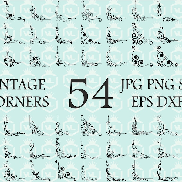 54 Vintage Bilderrahmen Ecke Clip Art