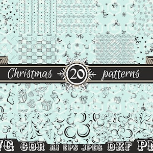 Weihnachtsmuster svg, Wintermuster, Сardmaking Muster, Weihnachtsmuster Silhouette, Endlos Vektor Muster, Cricut, Cut Datei, PNG
