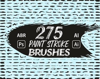 Paint Brush Strokes, Brushes for Photoshop and Illustrator, Paint brush shapes, Grunge brush strokes, Paint Splatters