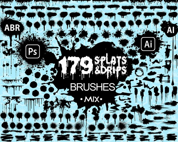 Inficere spild væk Fremme Paint Splatter Brushes for Adobe Photoshop and Illustrator - Etsy