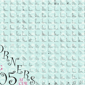 205 Dekorative Ecken Clipart SVG PNG Vektor Ecke Design Hochzeitsecke Vintage Ecke Karte, die Ecke Blumenecke für Seite macht