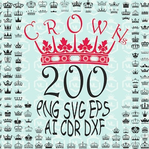 Kronen clipart pack SVG ai PNG cdr eps en DXF Queen Crown svg Royal Crown png Koninkrijkskroon silhouet koningskroon svg tiarakroon