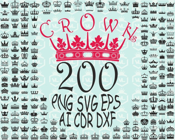 Download Crowns Clipart Pack Svg Ai Png Cdr Eps And Dxf Queen Crown Svg Etsy