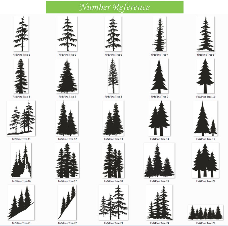 Pine Evergreen Forest Brushes for Photoshop ( Usable in Procreate 5 ...