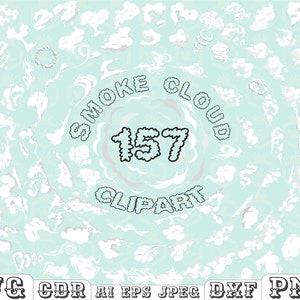 Smoke Cloud clipart, Fire Smoke svg, Cartoon Smoke svg, DXF, PNG Transparent background, Hand drawn Smoke cut file, Smoke cricut cut file