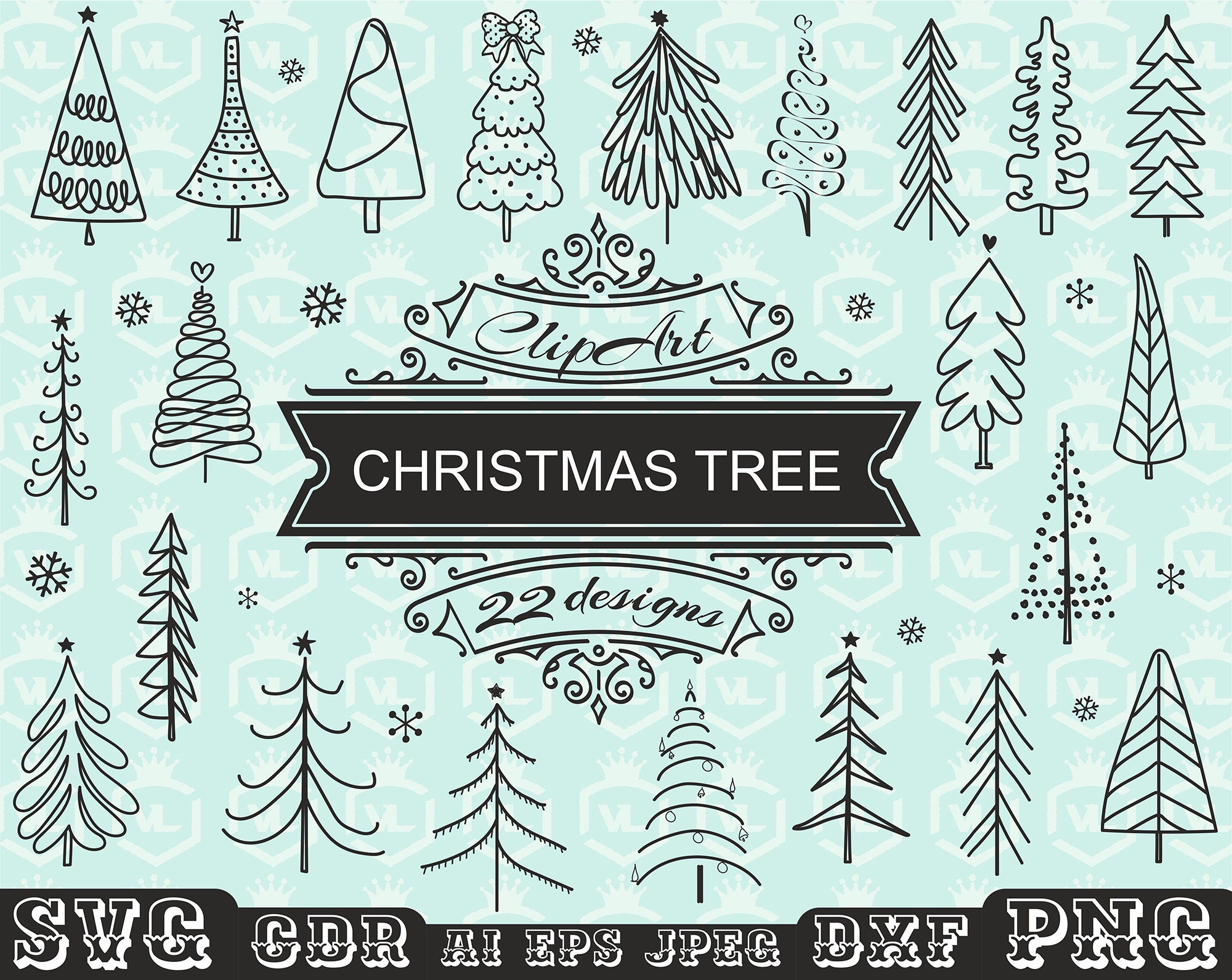 Christmas Tree No Background 2022 Christmas Tree Bundle Svg & Png Christmas Tree Silhouette | Etsy Ireland