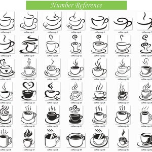 Outline coffee cup and bean SVG, Doodle hand drawn cartoon coffee mug svg PNG DXF, Coffee quote mug silhouette, Coffee logo, Cutfile Cricut image 2