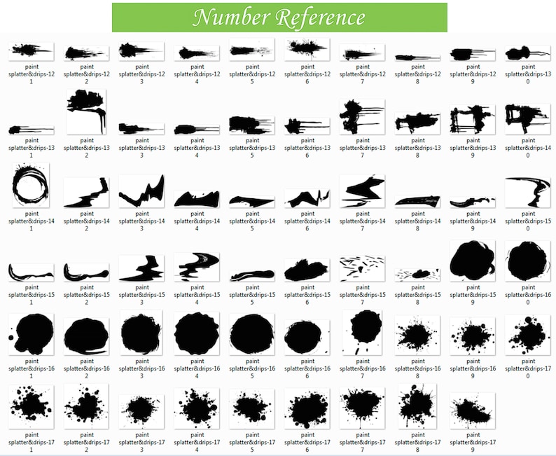 Paint Splatter Brushes for Adobe and Illustrator Etsy