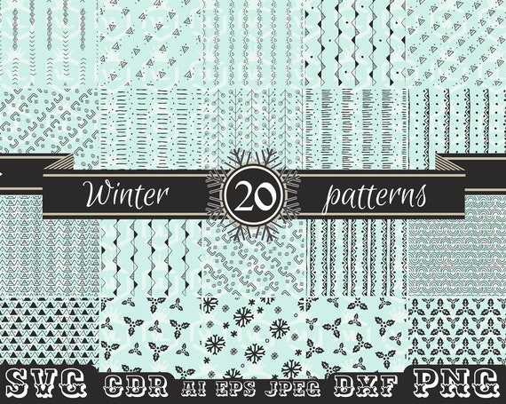 Seamless Winter Pattern Svg Christmas Pattern Сardmaking - Etsy